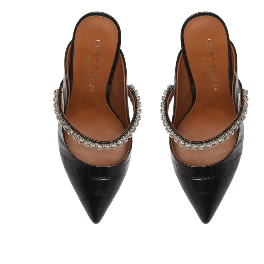 Kurt Geiger London Duke Crystal Strap Pointed Toe Mule NIB sizes 6 only!